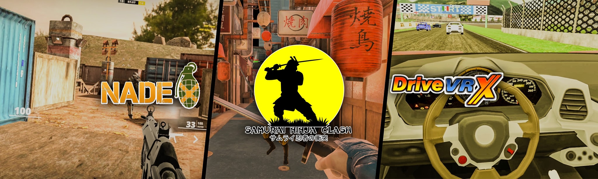 Variety Bundle: FPS Shooter, Racing & Ninja Sword Fight